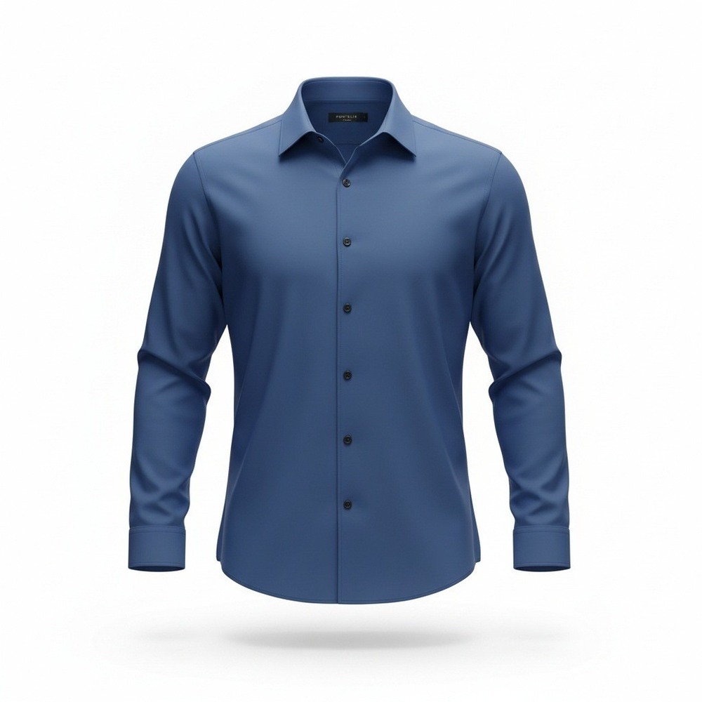 Perry‎ Ellis Men's Titan Stretch Long Sleeve Button Down Dress Shirt Navy M